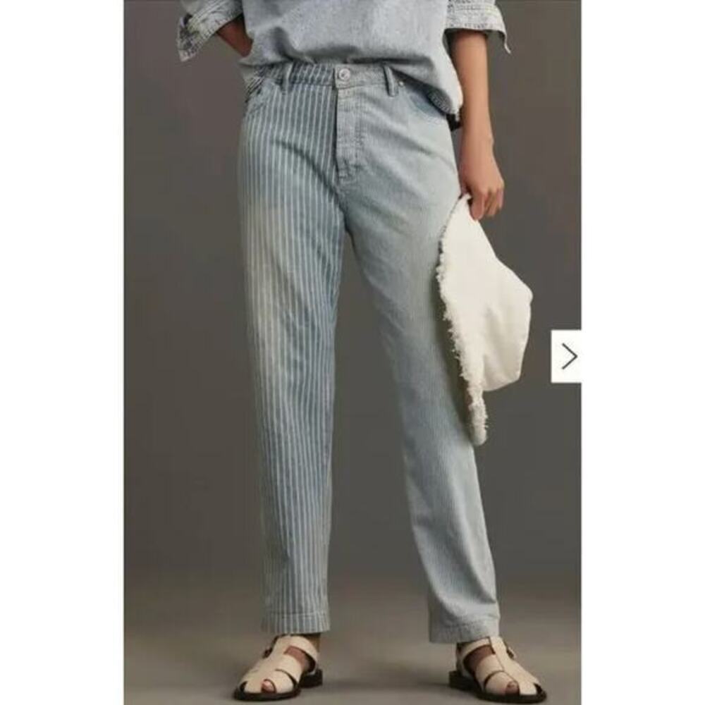 One Teaspoon Jeans‎ Women's Bandit Boyfriend Stripe Button Fly